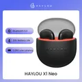 HAYLOU-Écouteurs sans fil Bluetooth 5.3 faible latence autonomie de la batterie 20h contrôle