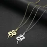 Cxwind – bijoux serpent en acier inoxydable pendentif serpent bijoux serpent bijoux serpent