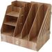 Everly Quinn Desk Organizer Wood in Brown | 11.8 H x 12.7 W x 9.2 D in | Wayfair 1E4560542E544CA18C083EBFB188EC50