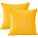 Everly Quinn Velvet Throw Square Pillow Cover Velvet in Yellow | 18 H x 18 W x 2 D in | Wayfair C44025EB30DC4831B47E0A3AE9EFF439