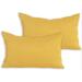 Eider & Ivory™ Boxwell Polyester Lumbar Rectangular Pillow Cover Polyester in Yellow | 12 H x 20 W x 2 D in | Wayfair