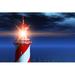 Breakwater Bay Lighthouse at Dark - Wrapped Canvas Photograph Canvas | 12 H x 18 W x 1.25 D in | Wayfair 380AE6435AE1498EA69893E8C81E6C39