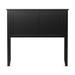 Winston Porter Jawon Twin Panel Headboard, Solid Wood in Black | 41.5 H x 44 W x 2 D in | Wayfair E9C2202C166346D9A841C32A1272D113