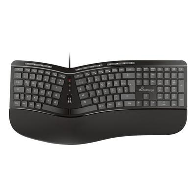 Ergonomische Multimedia-Tastatur »MROS120« schwarz, MediaRange