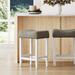 Nathan James Hylie Backless Counter Height Bar Stool with Solid Wood Legs