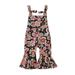 KI-8jcuD Snow For Toddler Girls Toddler Children Halter Jumpsuit Girls Wearing Pink Flowers Prints For Babys Clothes Outwear 12 Month Baby Girl Clothes Summer 3-6 Month Easter Dress 3-6 Months