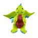 Green Dragons Double Chew Guard Squeaky Plush Dog Toy, Medium