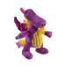 Purple Dragon Squeaky Plush Chew Guard Dog Toy, Medium