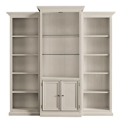 Tuscan 3-Piece Bookcase with Cabinet - Taupe - Ballard Designs