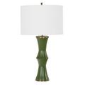 Li Table Lamp - Blue with White Drum Linen Shade - Ballard Designs - Ballard Designs