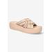 Extra Wide Width Women's Ned-Italy Sandals by Bella Vita in Nude Leather (Size 8 WW)