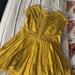 Free People Dresses | Free People Beaded Dress Yellow Gold Bronze Beaded Dress Size M | Color: Gold | Size: M