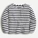 J. Crew Tops | J. Crew Top Mariner Cloth Nautical Puff Sleeve Rugby Stripe Navy & Ivory Small | Color: Blue/Cream | Size: S