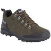 Wanderschuh JACK WOLFSKIN "REFUGIO TEXAPORE LOW M", Gr. 42,5, grün (khaki), Leder, Textil, sportlich, Schuhe, wasserdicht