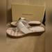 Burberry Shoes | Burberry Nova Check White Leather Espadrille Wedge Slides Sandals Size 39 | Color: Pink/White | Size: 39