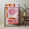 Orla Kiely Cut Stem Bathroom Towel Tulip Pink & Paprika 100% Cotton (Bath Sheet 100cm x 150cm)