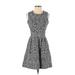 Hi-Line Casual Dress - A-Line: Black Marled Dresses - Women's Size X-Small