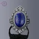 Bague naren lapis naturel vintage pour femme pierre de lune labrumen bijoux en argent bague en