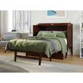 Lark Manor™ Anuhya Solid Wood Full Size Murphy Bed Desk w/ Device Charger & Mattress Included Wood in Brown | 43 H x 55.13 W x 74.75 D in | Wayfair