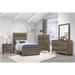 Gracie Oaks Swarts Youth Panel Bedroom Set Full 3 Piece: Bed, 2 Nightstands Wood in Brown | 52 H x 58.25 W x 79 D in | Wayfair