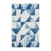 Blue/White 120 x 96 x 0.41 in Area Rug - Corrigan Studio® Rectangle Hinderich Geometric Machine Tufted Area Rug in Blue/Beige | Wayfair