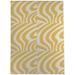 White 120 x 96 x 0.08 in Area Rug - Orren Ellis Carsynn Abstract Machine Woven s Area Rug in Yellow/Cream | 120 H x 96 W x 0.08 D in | Wayfair