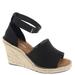 TOMS Marisol Wedge Sandal - Womens 10 Black Sandal Medium