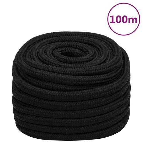 vidaXL Arbeitsseil Schwarz 20 mm 100 m Polyester