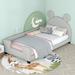Cartoon Ears Shaped Upholstered PU Leather Daybed