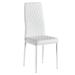 Modern Minimalist Dining Chair Conference Chair with Fireproof Leather and Diamond Grid Pattern, Set of 6