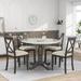 Neoclassical Style 5 Pieces Dining Table and Chairs Set for 4 Persons, Kitchen Room Solid Wood Table with 4 Chairs