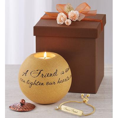 1-800-Flowers Everyday Gift Delivery Friendship Comfort Candle & Bracelet