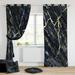 CUH 2Pc Grommet Panels Blackout Modern Bedroom Energy Efficient Window Curtain Privacy Thermal Insulated Room Curtains Marble-16 W:52 x H:72 *2 Panels