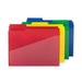 Smead Poly Colored File Folders With Slash Pocket 1/3-Cut Tabs: Assorted Letter Size 0.75 Expansion Assorted Colors 12/Pack (10541)