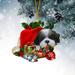 wofedyo Home & Kitchen Christmas Dog Christmas Tree Ornament Christmas Tree Pendants Hanging Pendants For Christmas Holiday Party Home Decor F 9*9*1