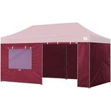 Eurmax 10x20 Zippered Walls for Canopy Tent 4 Walls ONLYï¼ˆ20FT Burgundy)