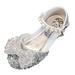 Fashion Summer Girls Sandals Dress Performance Dance Shoes Shiny Rhinestone Sequin Bow Pearl Buckle Slides for Kids Shoes