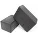 Sol Living Yoga Blocks 2 Pack High Density EVA Foam Yoga Cushion Stretching Pilates Meditation Exercise Equipment Support Deepen Poses Odor Free Non Slip Yoga Accessories - 4 x 6 x 9 - Black