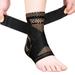 JIUFENTIAN Copper Ankle Brace Tendonitis Ankle Wraps for Sprain Ankle Sleeve Ankle Compression Wrap Heel Wrap for Achilles Tendonitis Support 1 Pack-M