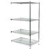 ZoroSelect Wire Shelving 24 D x 24 W x 74 H 4 Shelves Chrome