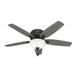 HUNTER - 52396 - Hunter 52 inch Newsome Matte Black Low Profile Ceiling Fan with LED Light Kit and Pull Chain