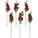 Northlight Real Touchâ„¢ Red Artificial Rose Floral Sprays Set of 6 -35