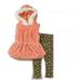 Pre-owned Little Lass Girls Coral | Green Apparel Sets size: 24 Months