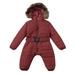Thick Winter Boy Warm Romper Baby Girl Coat Hooded Jacket Jumpsuit Outfit Boys Outfits&Set Toddler Snow Pants 18-24 Months
