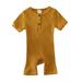 KI-8jcuD Baby Girl Outfits 6-9 Months Babys Girls Boys Summer Casual Solid Color Jumpsuit Knitted Ribbed Pattern Rompers 3 Month Baby Girl Girls Summer Clothes Size 6 Baby Girl Romper Baby Clothes 6