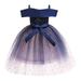 Summer Savings Clearance! Dezsed Kids Girls Dress For Summer Fashion Net Yarn Temperament Sequins Bowknot Birthday Party Gown Long Dresses 3-10Years Children Formal Occasion Dresses