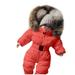 Jumpsuit Warm Baby Jacket Coat Girl Hooded Winter Boy Outerwear Romper Boys Coat&jacket Boys Snow Pants