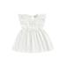 Peyakidsaa Newborn Baby Girls Casual Cotton Ruffles Sleeveless Lace Trim Bowknot Summer Princess A-line Dress