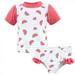 Hudson Baby Infant and Toddler Girl Swim Rashguard Set Watermelon 3-6 Months