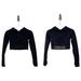 Lululemon Athletica Tops | Gymshark | Flex Sports Long Sleeve Crop Top Black/Charcoal Marl Small | Color: Black/Gray | Size: S